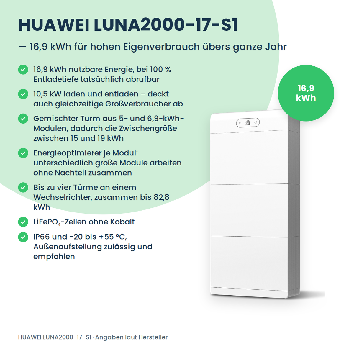 HUAWEI LUNA2000-17-S1 batterie domestique 17 kWh