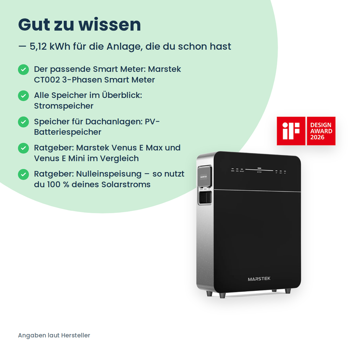 Marstek Venus E Gen 3.0 – batterie AC 5,12 kWh