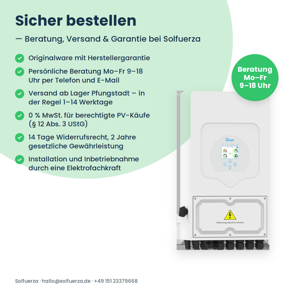 Deye SUN-3.6K-SG05LP1-EU-PLUS – Onduleur hybride 3,6 kW monophasé pour batterie basse tension