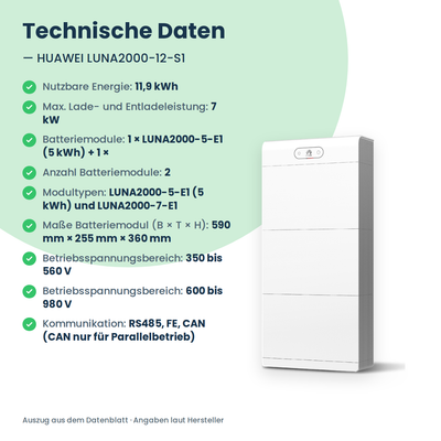 HUAWEI LUNA2000-12-S1 batterie domestique 12 kWh