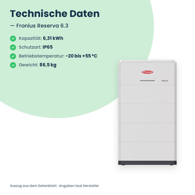 Fronius Reserva 6.3 batterie domestique 6,31 kWh