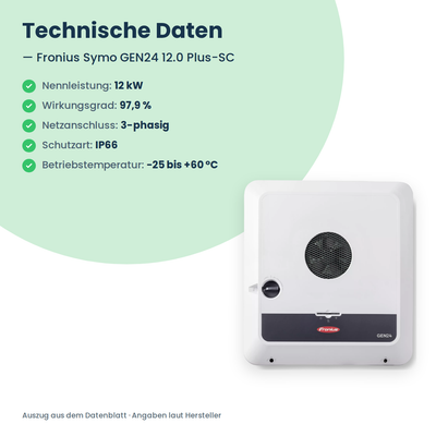 Fronius Symo GEN24 12.0 Plus-SC onduleur hybride 12 kW