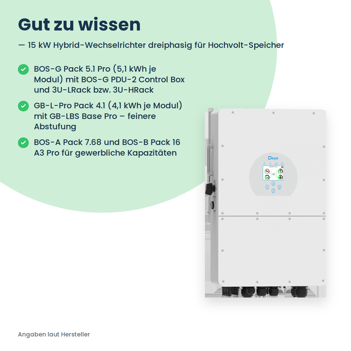 Deye SUN-15K-SG01HP3-EU – onduleur hybride triphasé 15 kW pour batteries haute tension