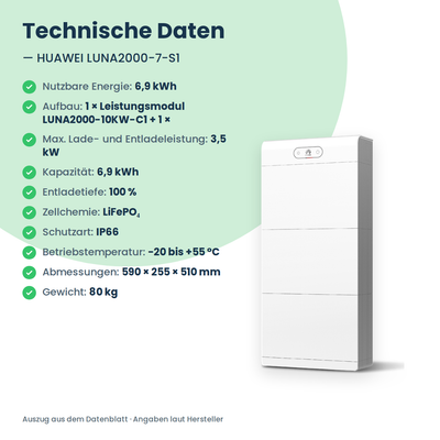 HUAWEI LUNA2000-7-S1 batterie domestique 7 kWh