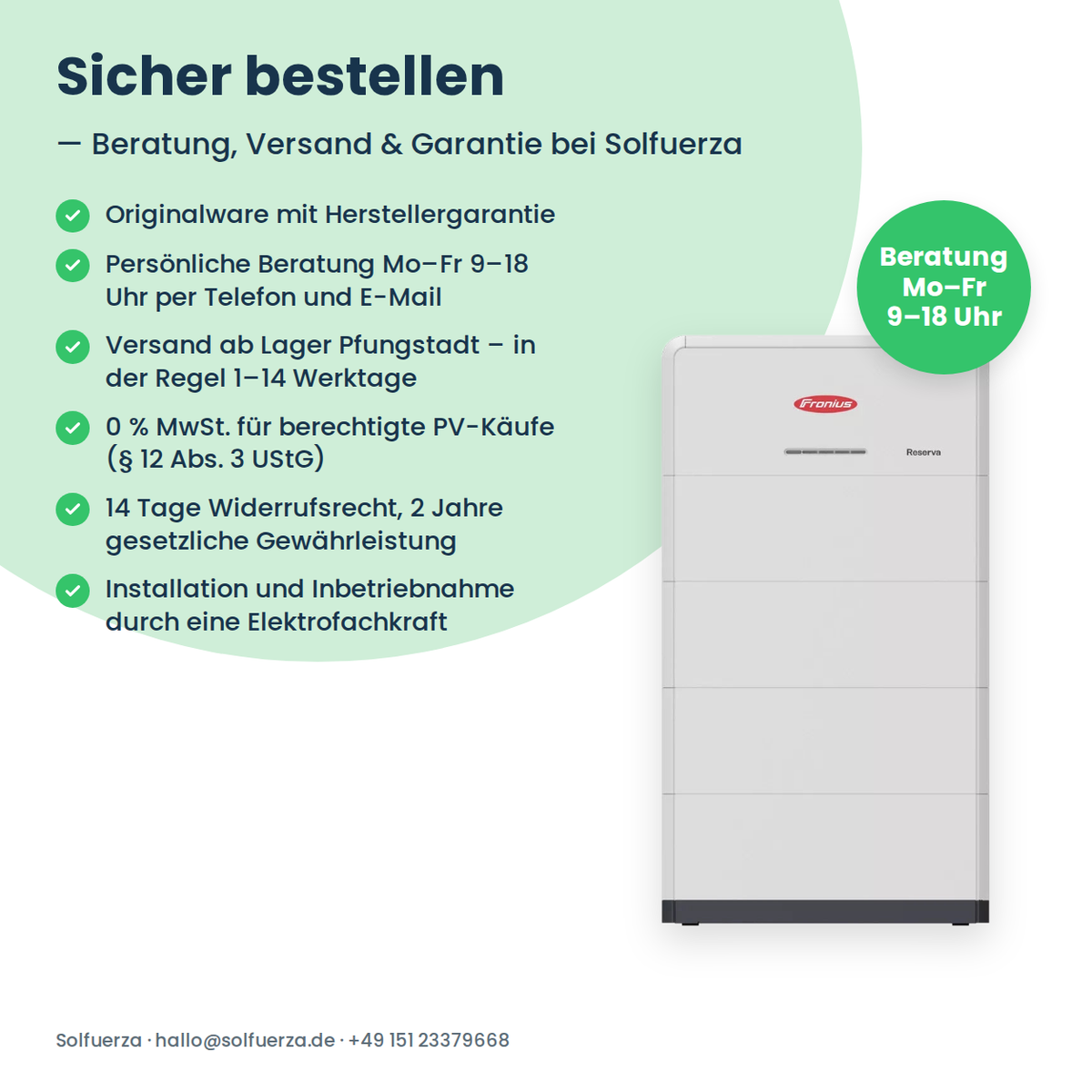 Fronius Reserva 6.3 batterie domestique 6,31 kWh