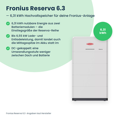 Fronius Reserva 6.3 batterie domestique 6,31 kWh