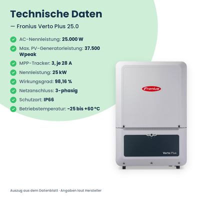 Fronius Verto Plus 25.0 Hybrid-Wechselrichter 25 kW