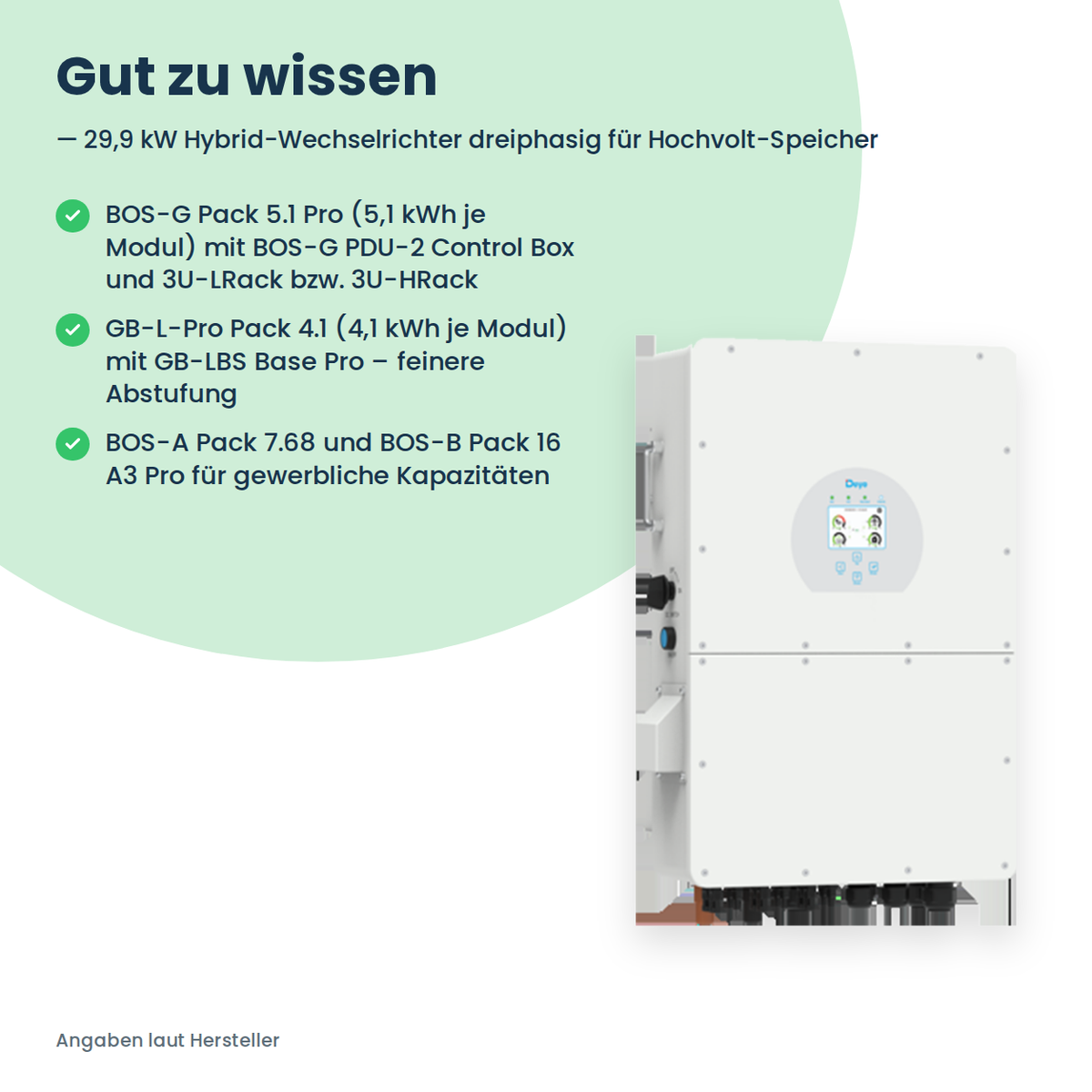 Deye SUN-29.9K-SG02HP3-EU – onduleur hybride triphasé 29,9 kW pour batteries haute tension