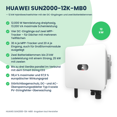 HUAWEI SUN2000-12K-MB0 onduleur hybride 12 kW