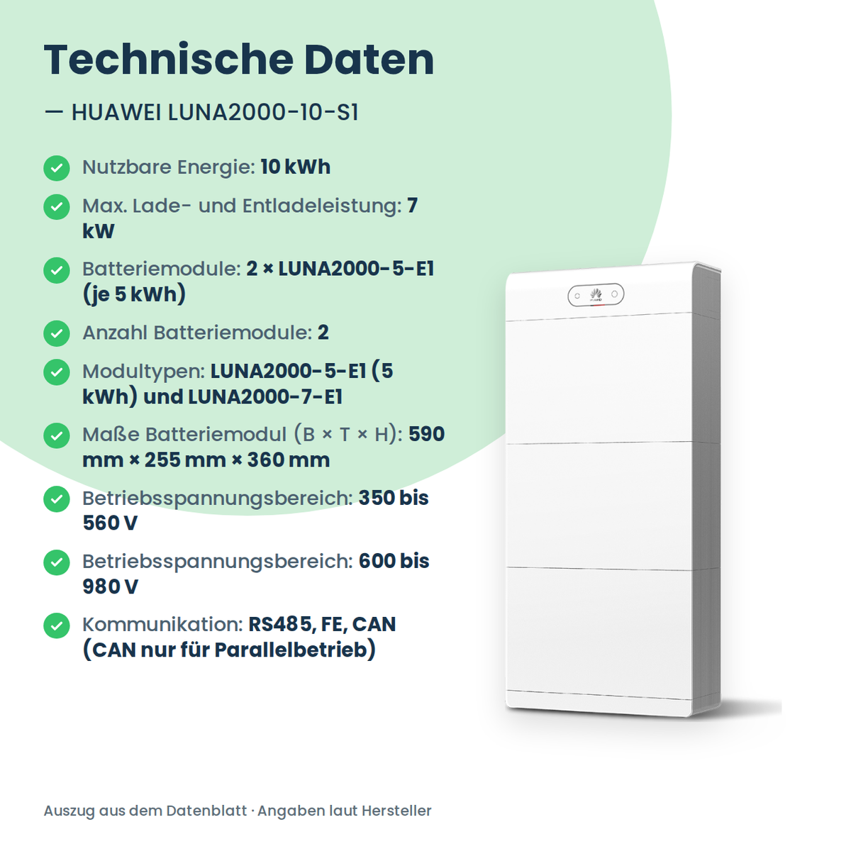 HUAWEI LUNA2000-10-S1 Batteriespeicher 10 kWh