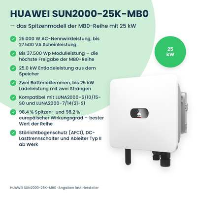 HUAWEI SUN2000-25K-MB0 onduleur hybride 25 kW