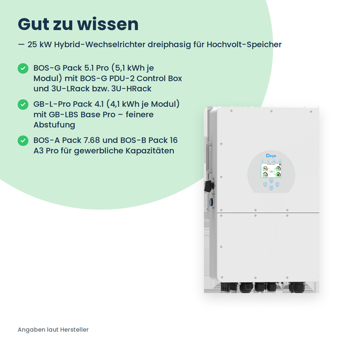 Deye SUN-25K-SG01HP3-EU – onduleur hybride triphasé 25 kW pour batteries haute tension